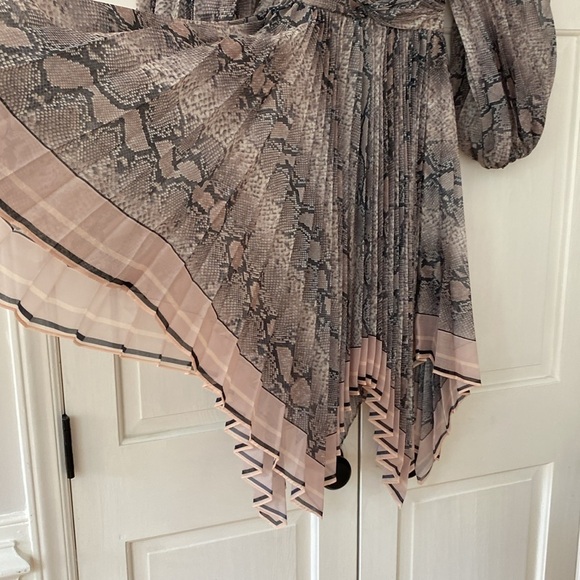 NWT ZIMMERMANN Midi Dress Wedding Cutout Pleated Silk Long Puff Sleeve Size 0 4‎ - Picture 11 of 17